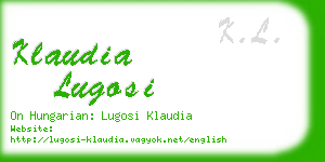 klaudia lugosi business card